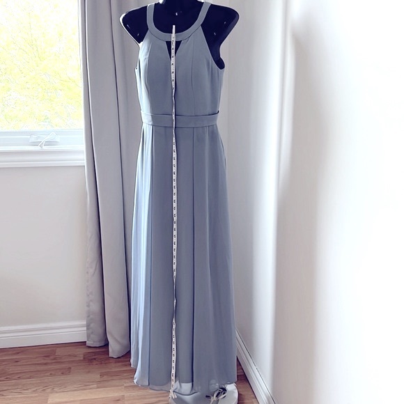 Azazie long blue dress. Size AO - Picture 2 of 9